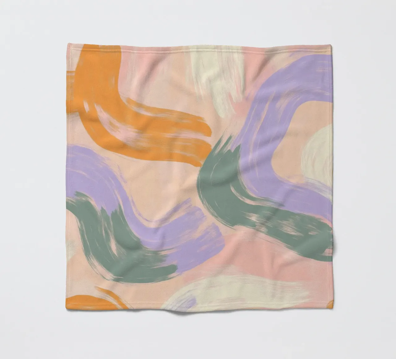 Abstract Colorful Brushstroke Pattern fleece blanket by Melloi Art Print