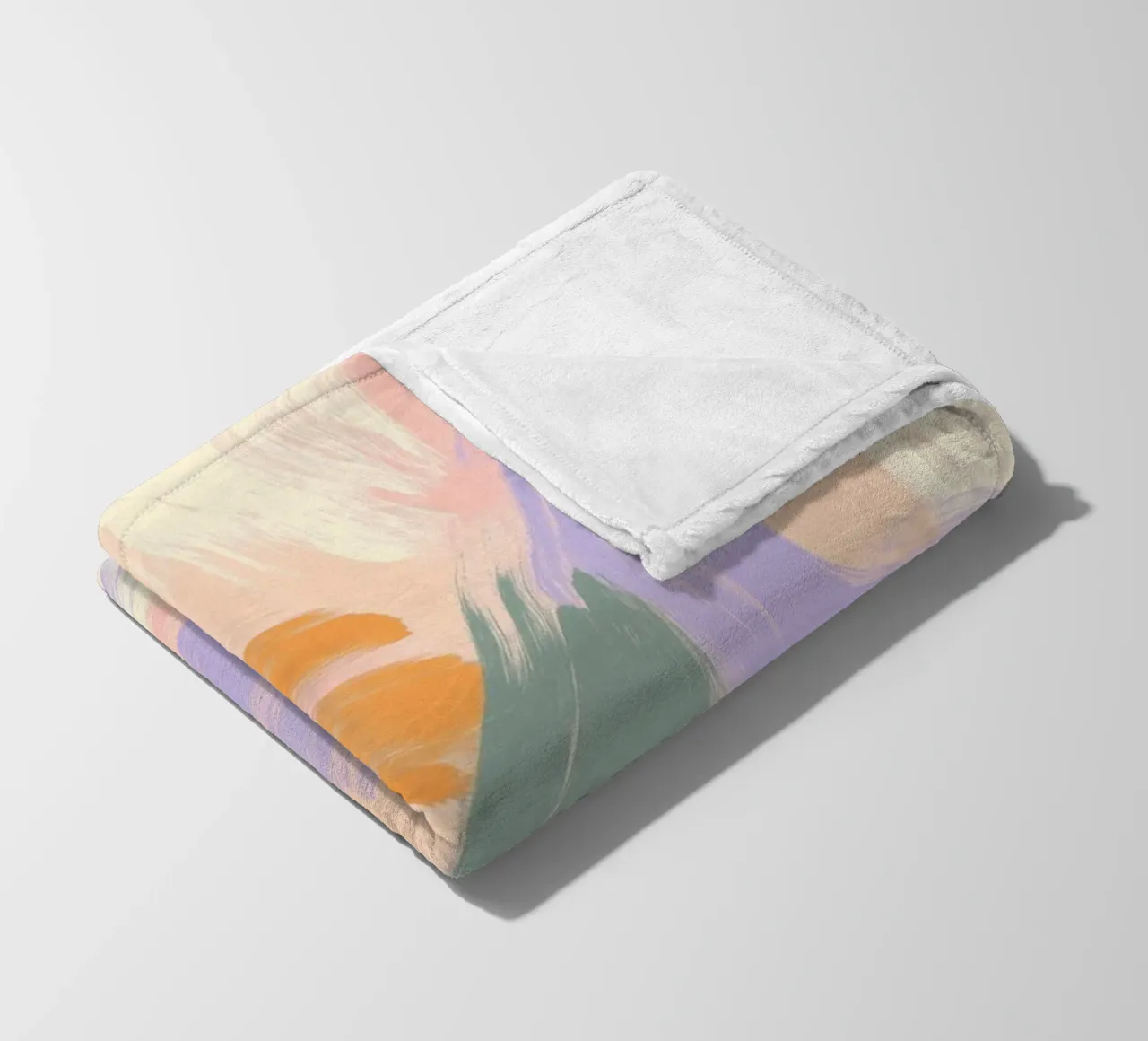 Abstract Colorful Brushstroke Pattern fleece blanket by Melloi Art Print