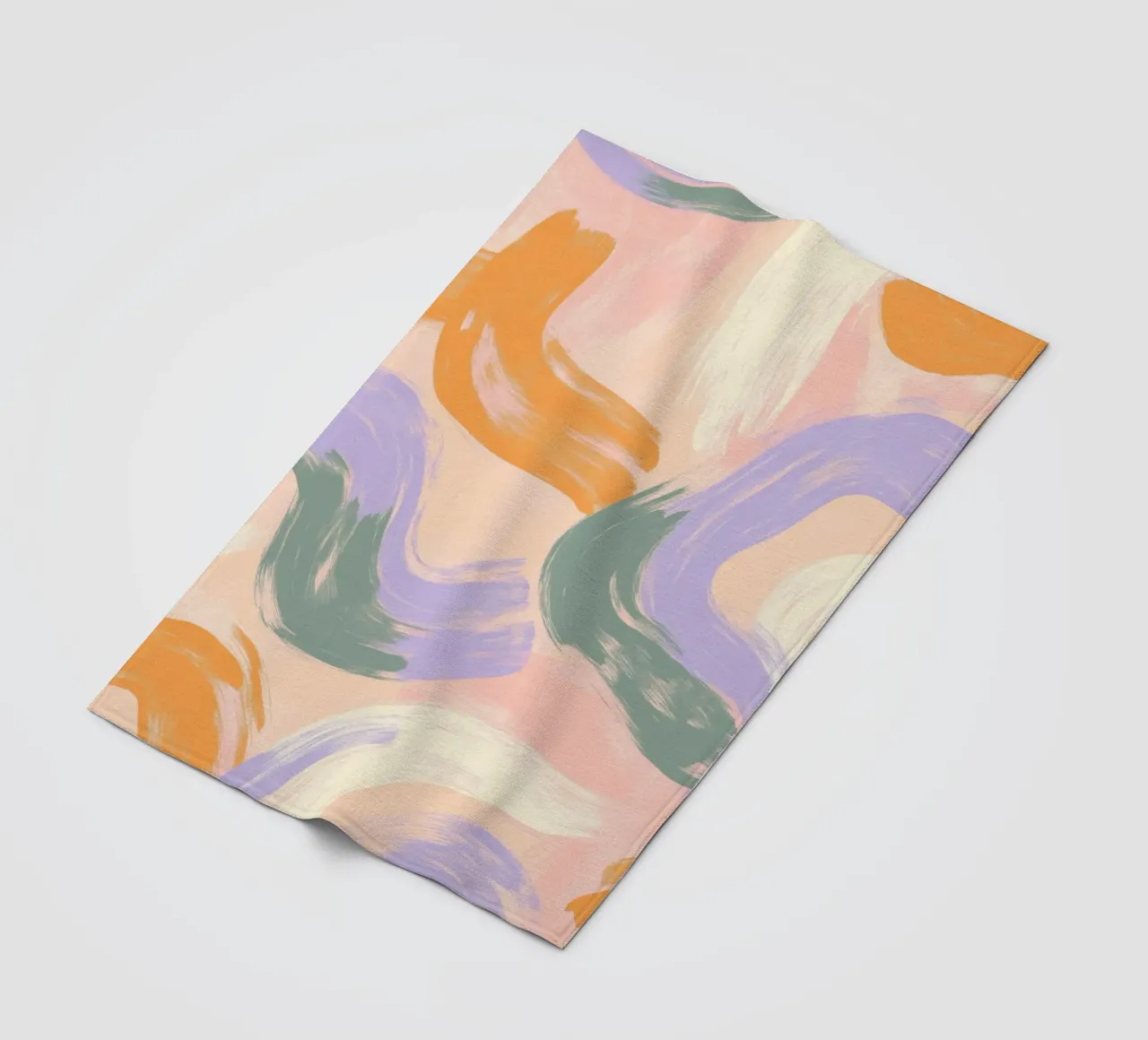 Abstract Colorful Brushstroke Pattern fleece blanket by Melloi Art Print