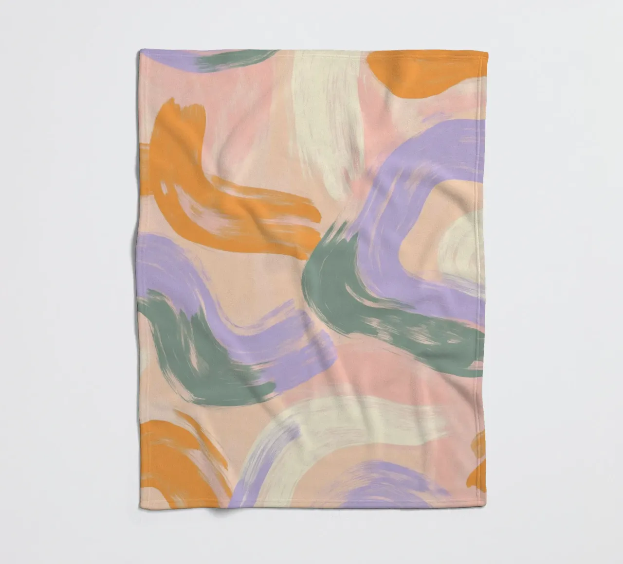 Abstract Colorful Brushstroke Pattern fleece blanket by Melloi Art Print