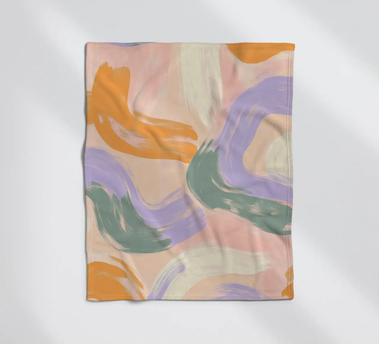 Abstract Colorful Brushstroke Pattern fleece blanket by Melloi Art Print