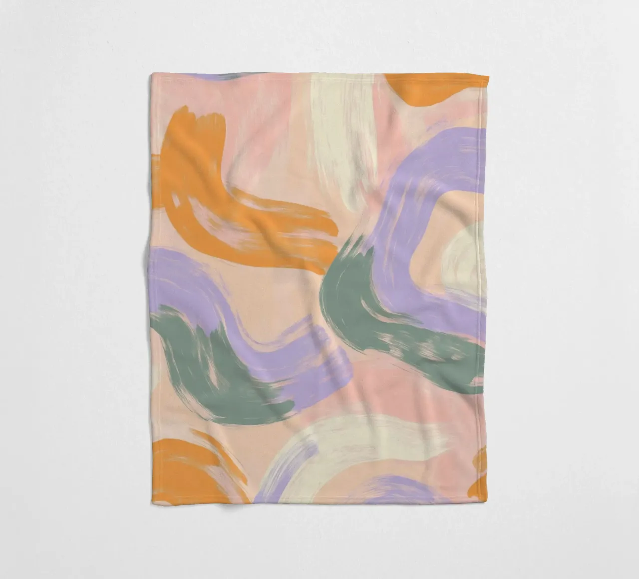 Abstract Colorful Brushstroke Pattern fleece blanket by Melloi Art Print