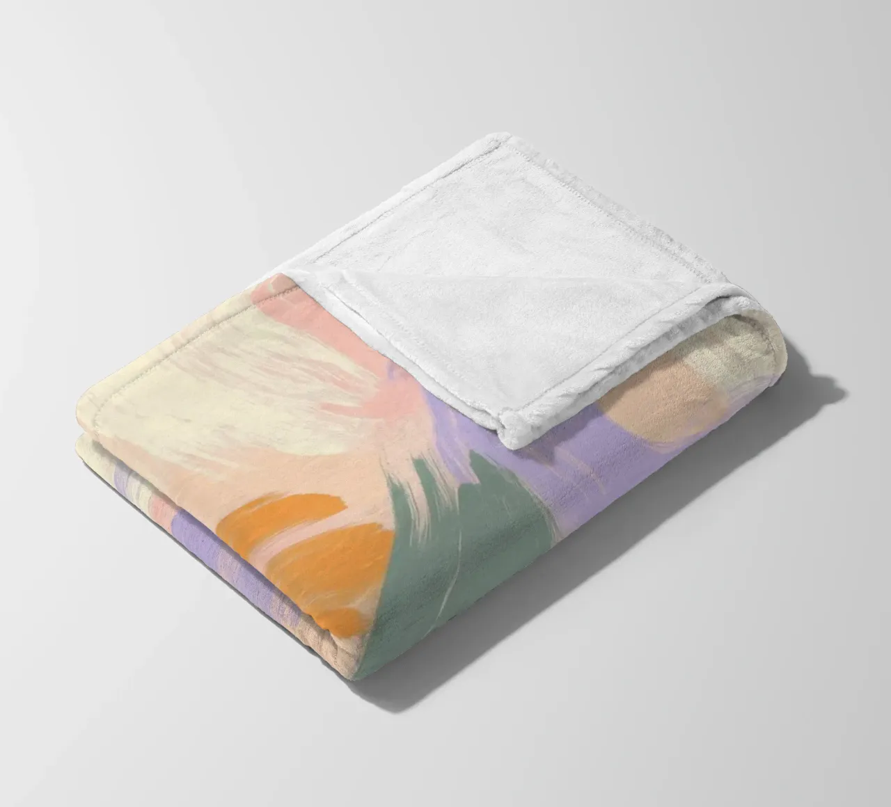 Abstract Colorful Brushstroke Pattern fleece blanket by Melloi Art Print