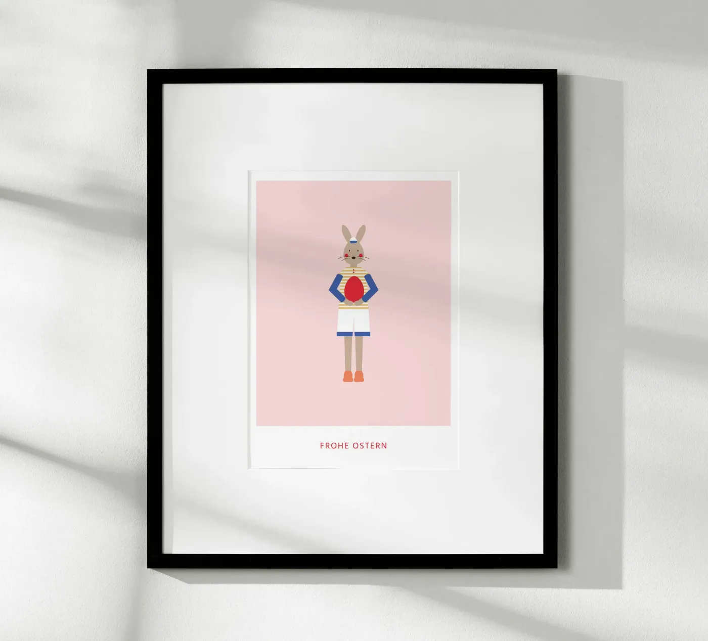 Easter bunny boy poster by janamossmann