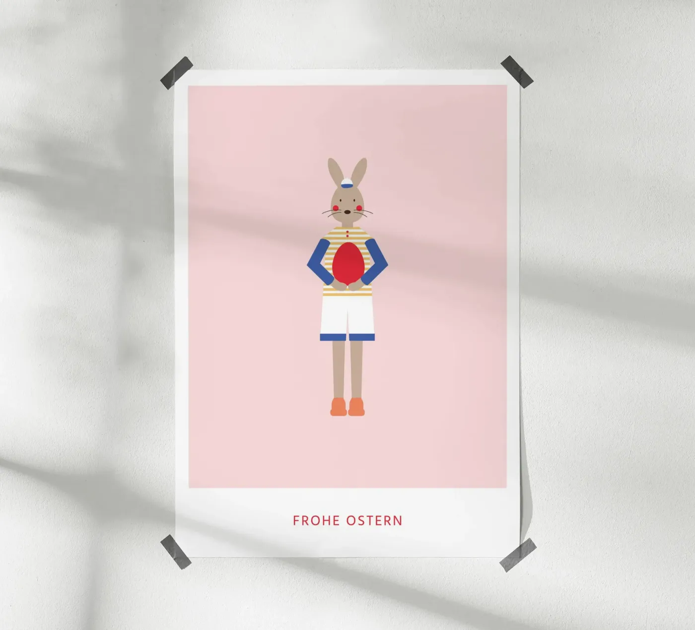 Easter bunny boy poster by janamossmann