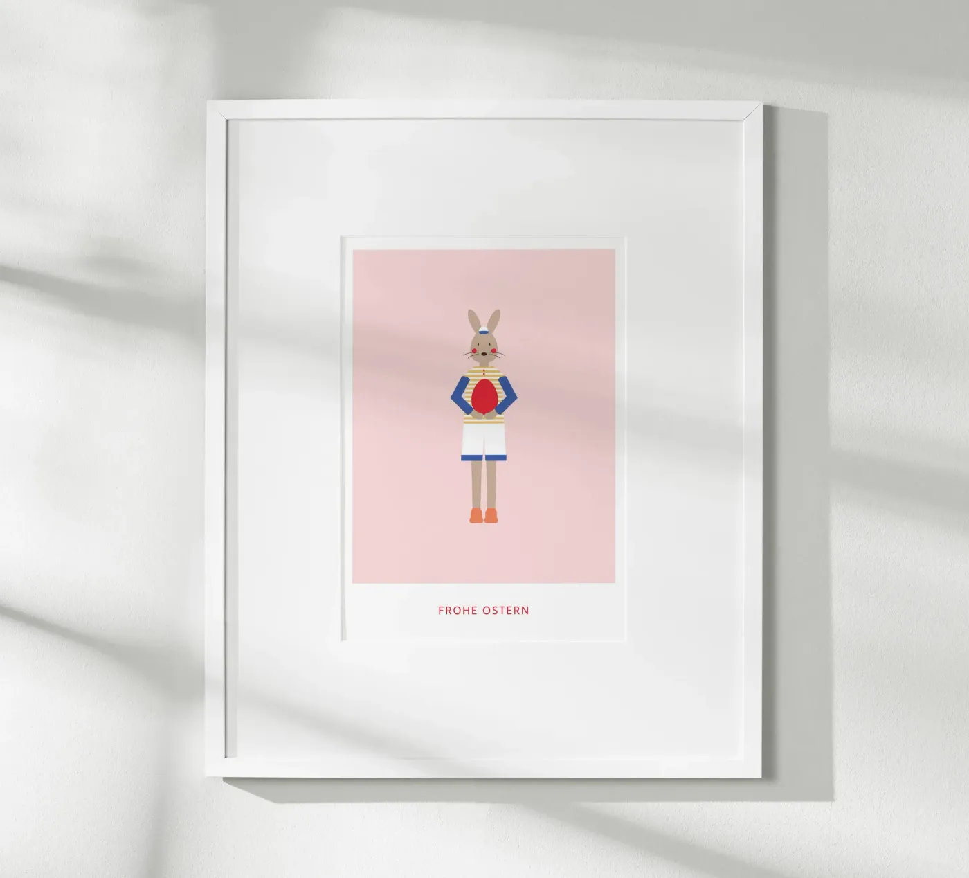 Easter bunny boy poster by janamossmann