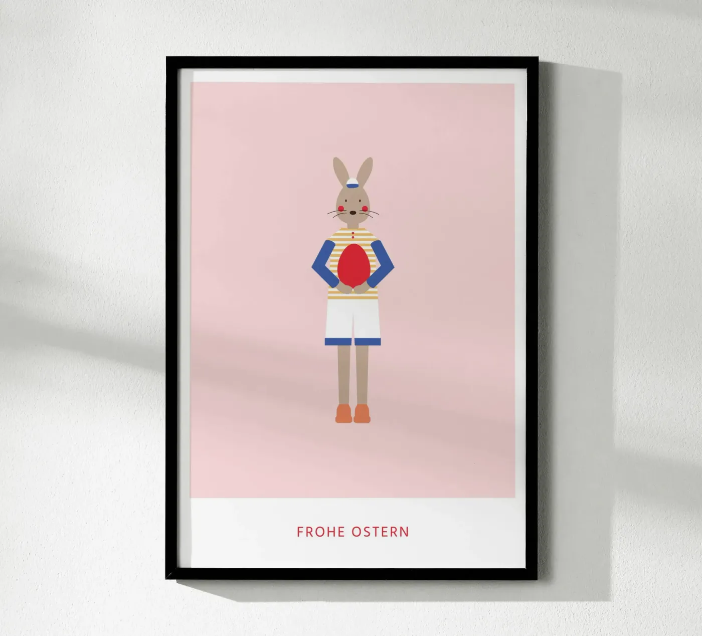 Easter bunny boy poster by janamossmann