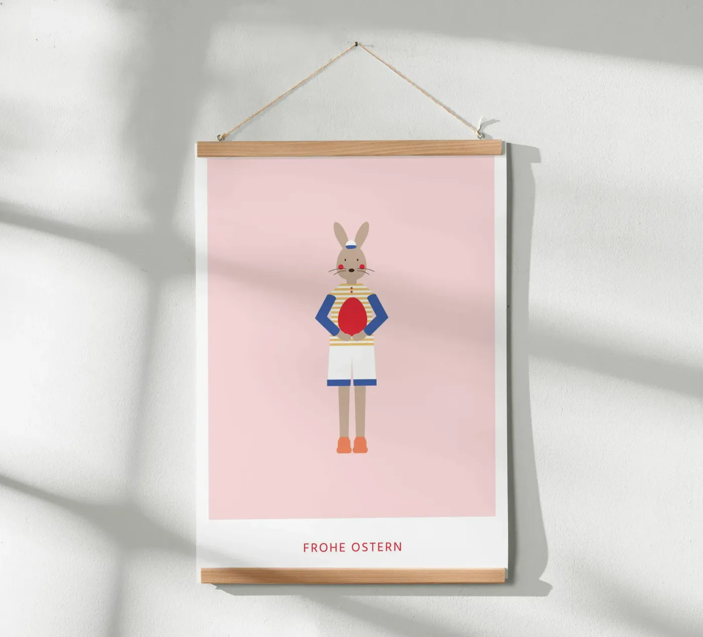 Easter bunny boy poster by janamossmann