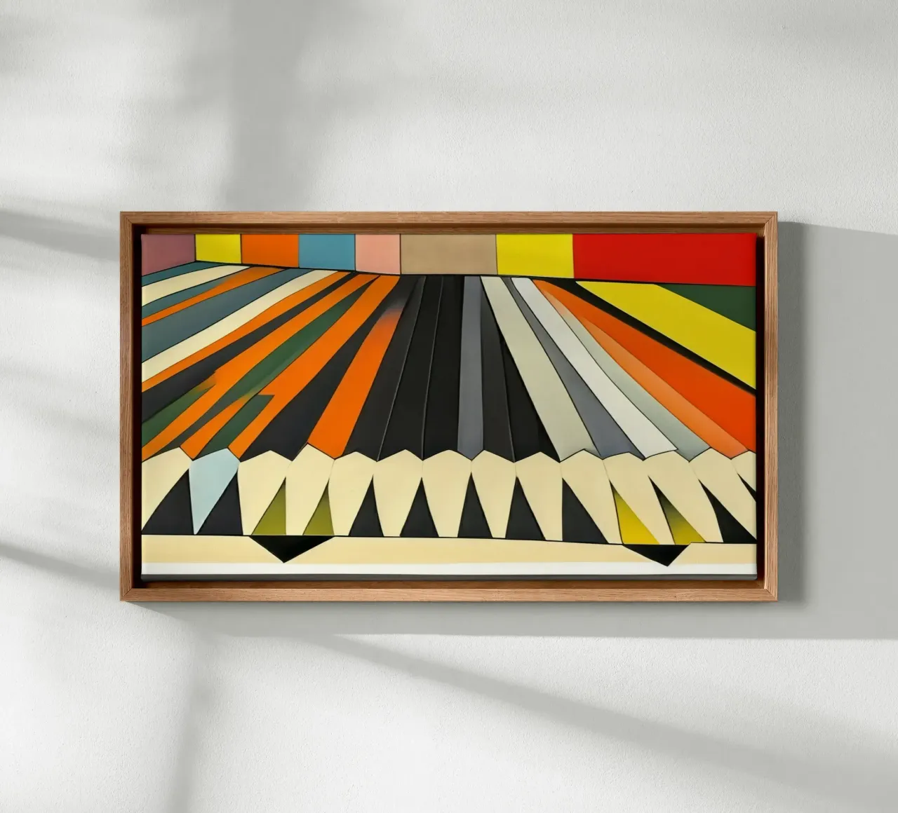 Matite colorate_1 tela con Cornice a cassetta da Abstract Art by LK