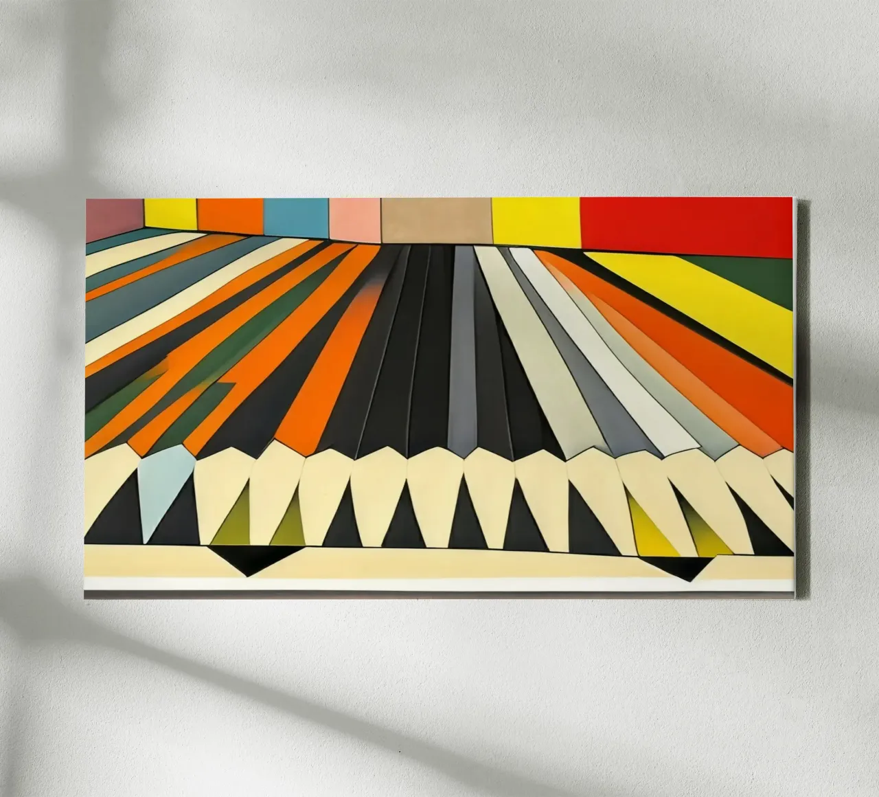 Matite colorate_1 tela con Cornice a cassetta da Abstract Art by LK