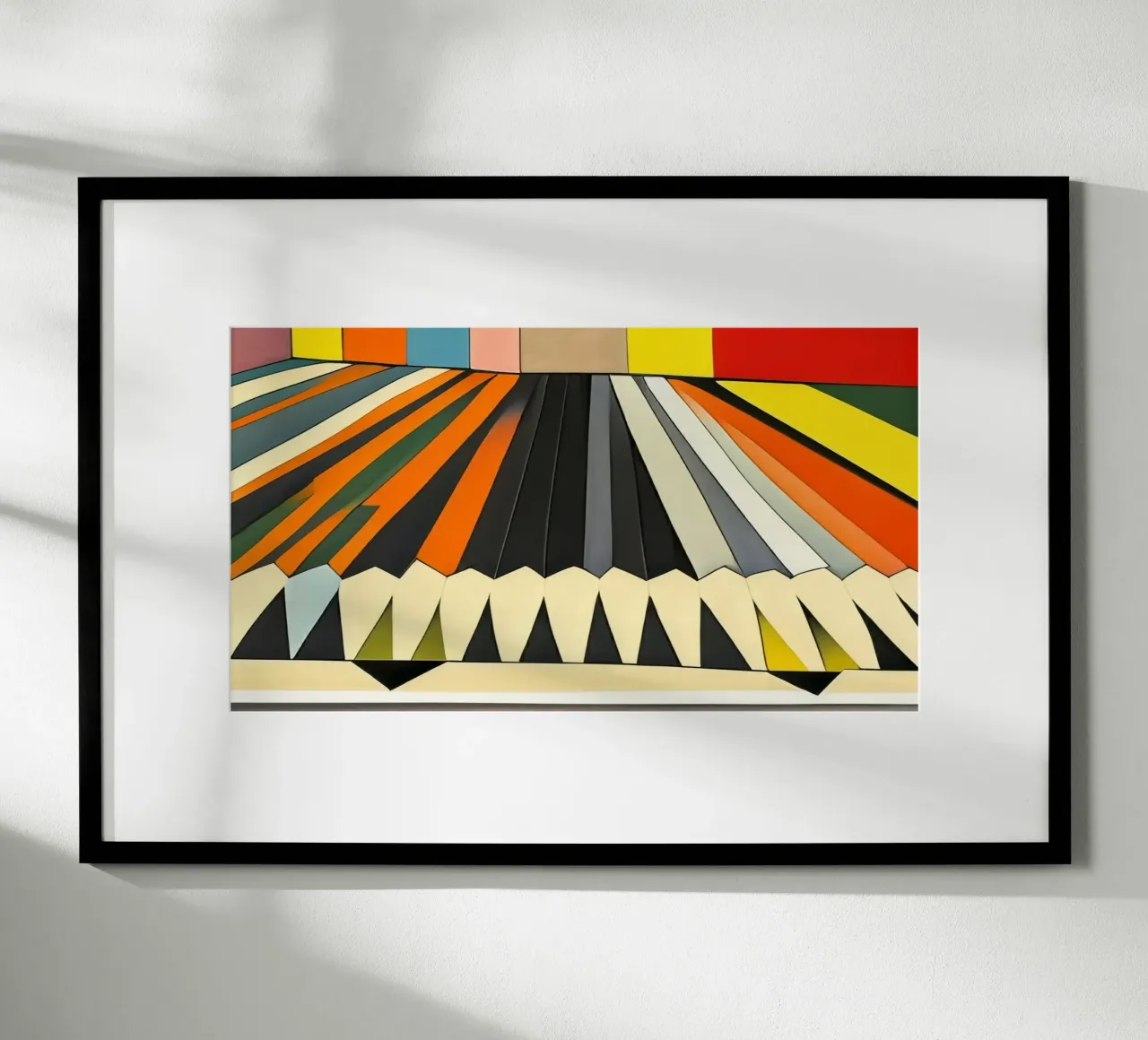Matite colorate_1 poster con telaio in alluminio da Abstract Art by LK