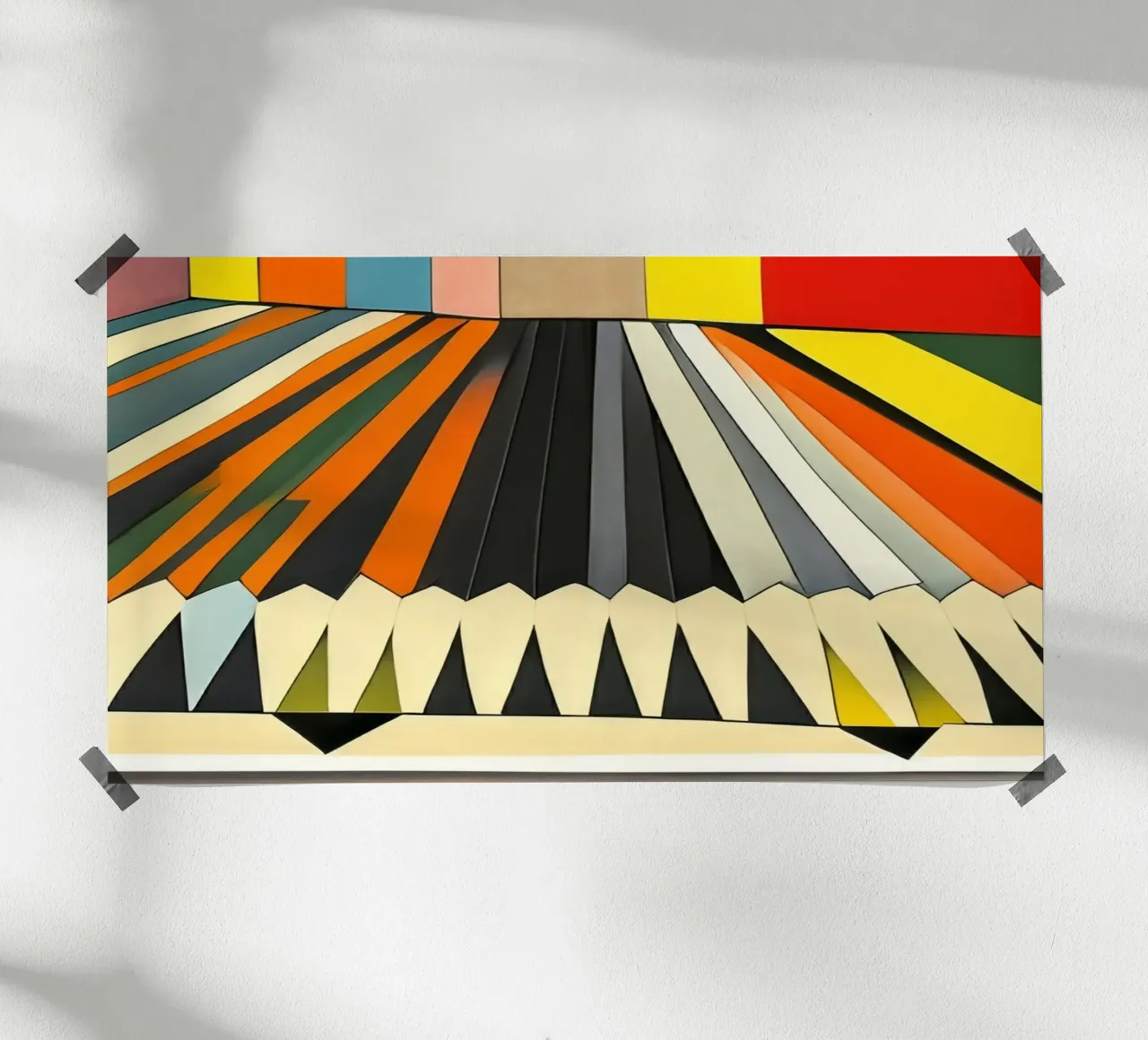 Matite colorate_1 poster con telaio in alluminio da Abstract Art by LK