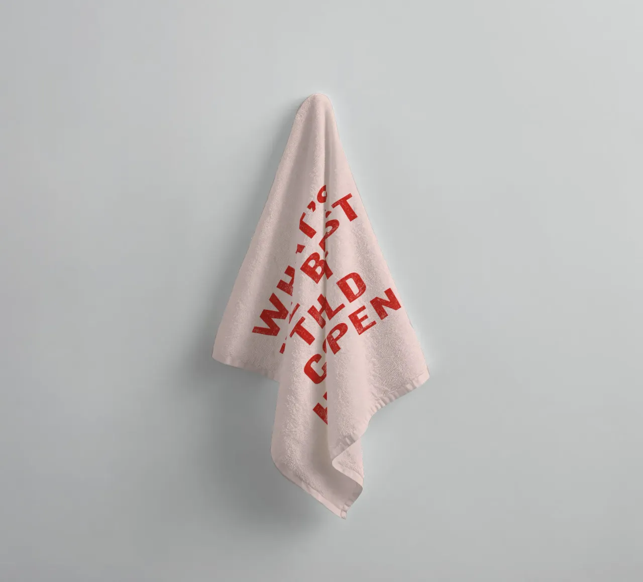 Whats The Best That Could Happen in Red and Pink towel by THE MOTIVATED TYPE