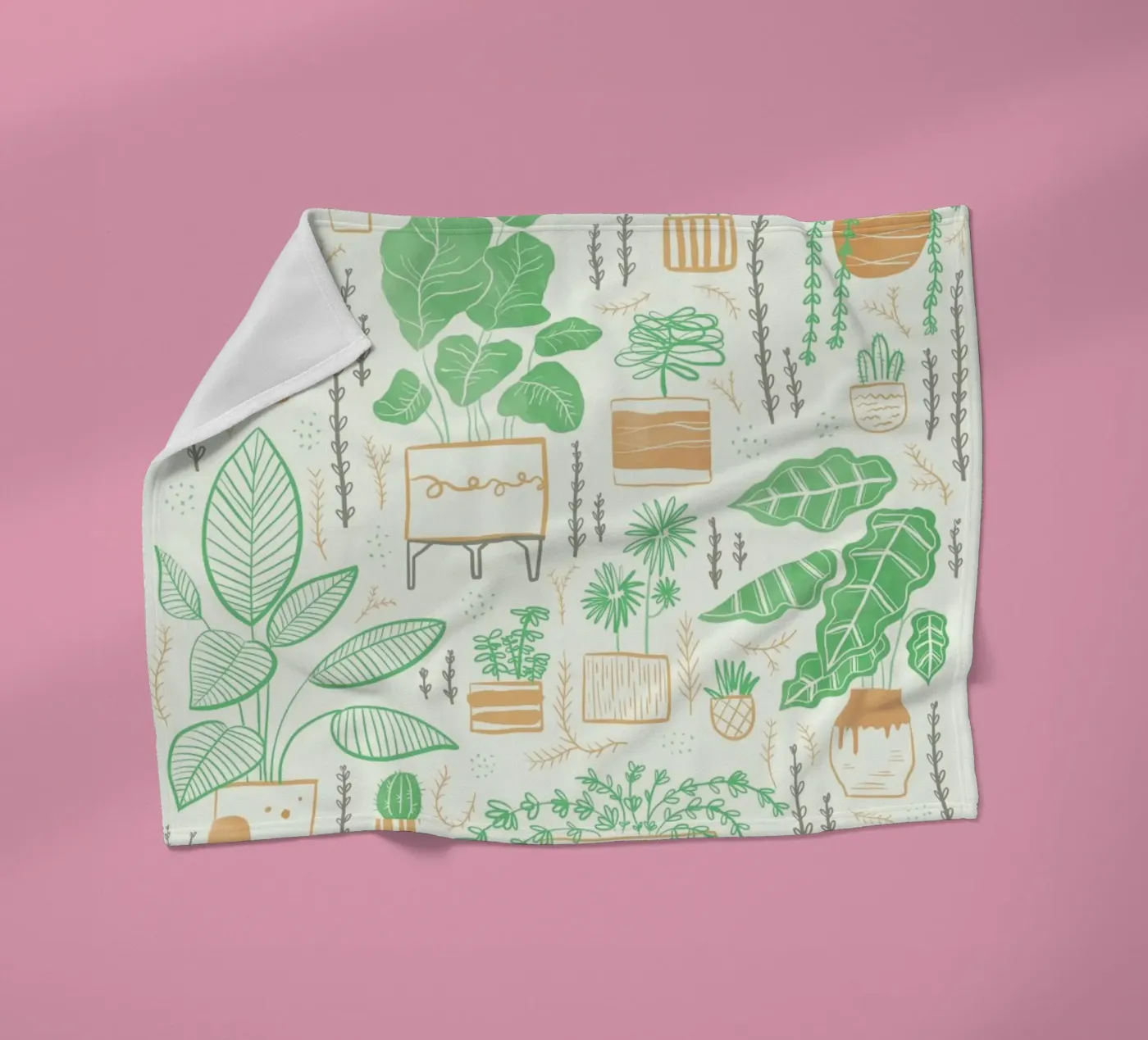 Plants fleecedeken van Moira Scicluna Zahra