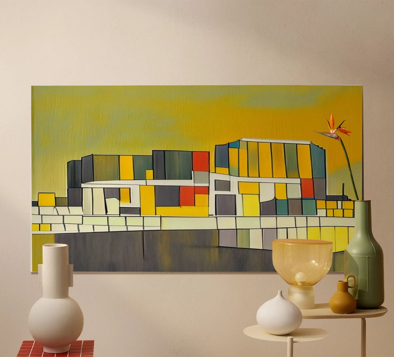 Vue sur Krahnhäuser Köln_1 poster de Abstract Art by LK