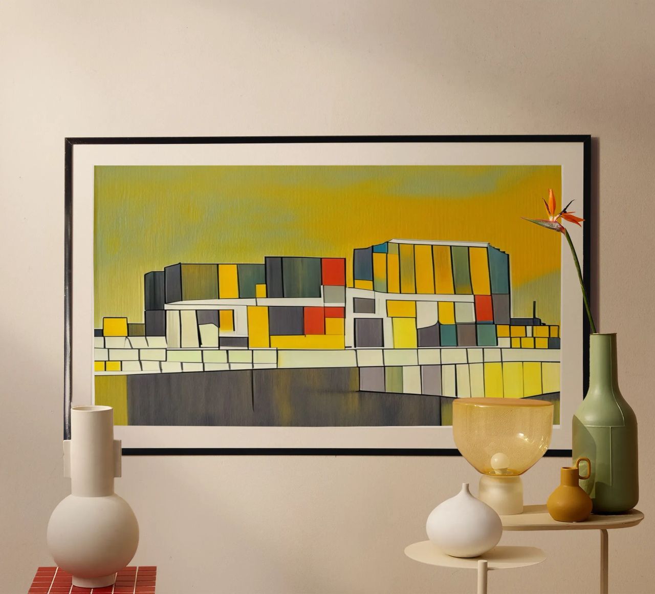 Vue sur Krahnhäuser Köln_1 poster de Abstract Art by LK