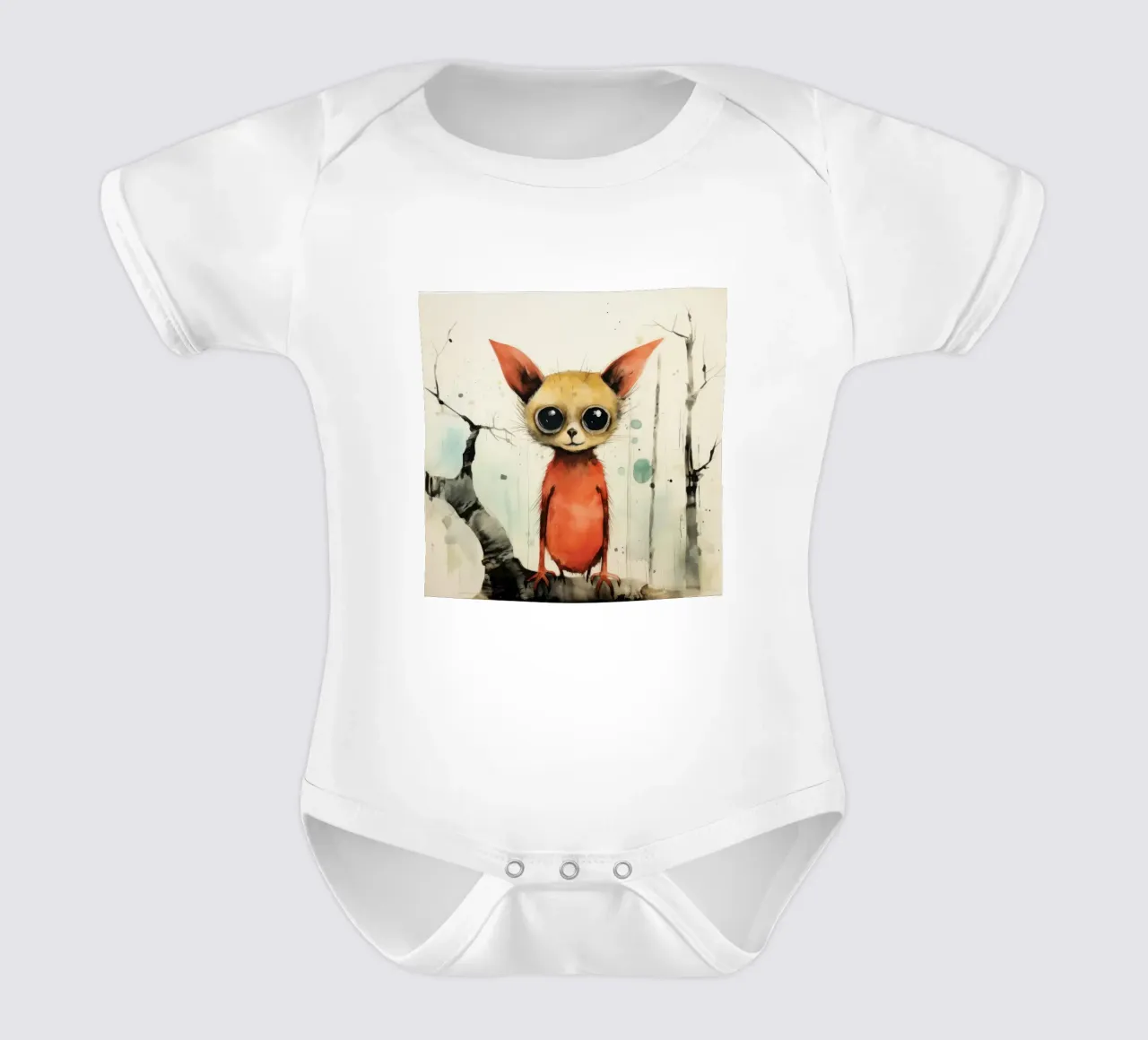 Cespuglietto minimale 1 body neonato maniche corte da Minimal Animal Art