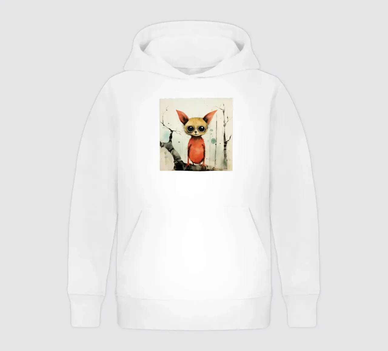 Cespuglietto minimale 1 felpa bambino con cappuccio da Minimal Animal Art