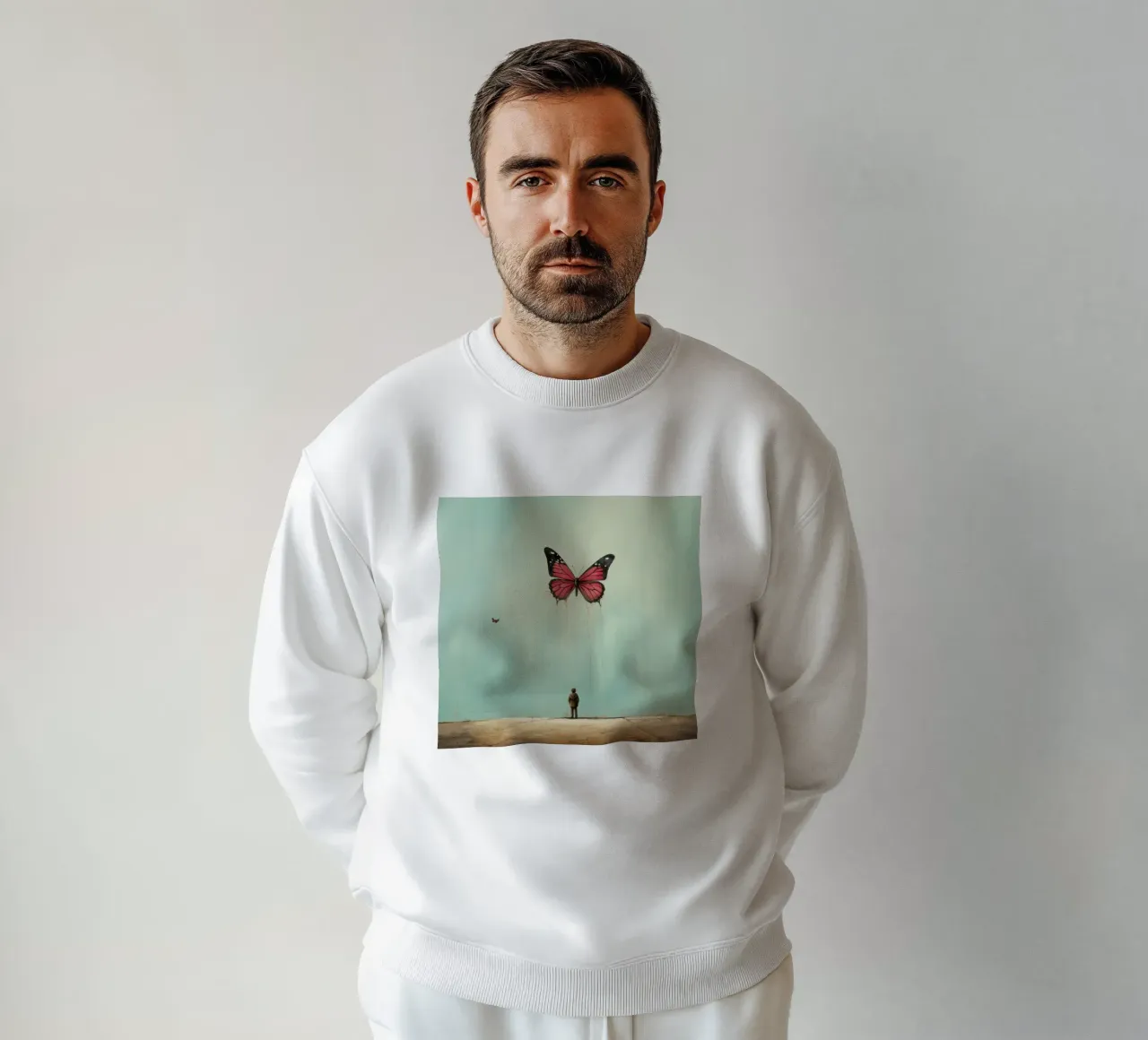 Farfalla minimale 2 felpa da Minimal Animal Art