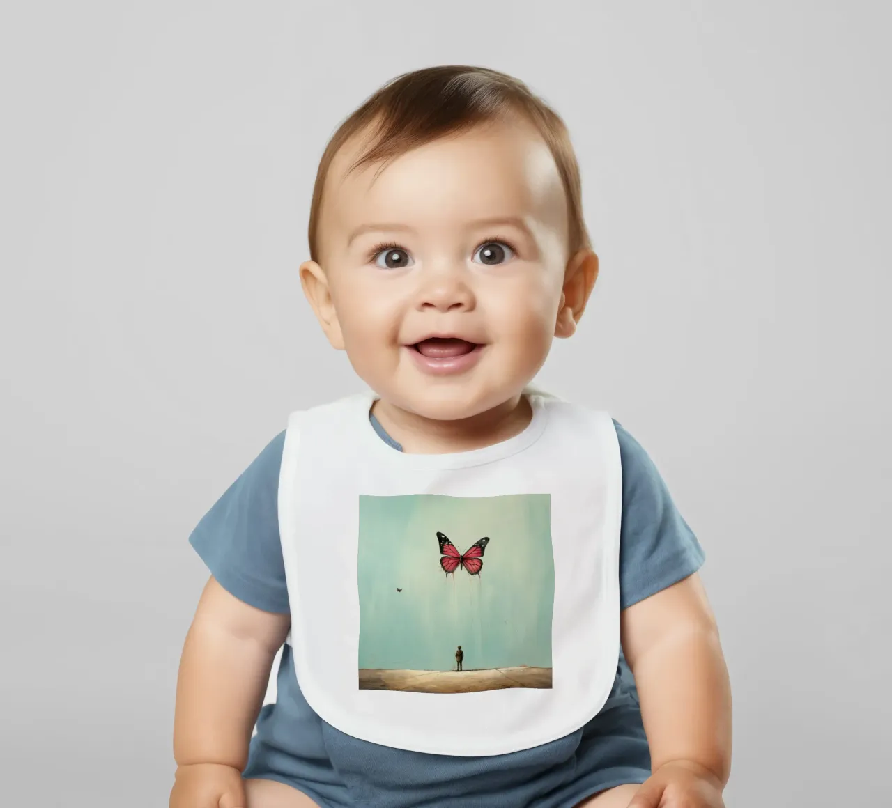 Minimal Butterfly bavaglino da Minimal Animal Art