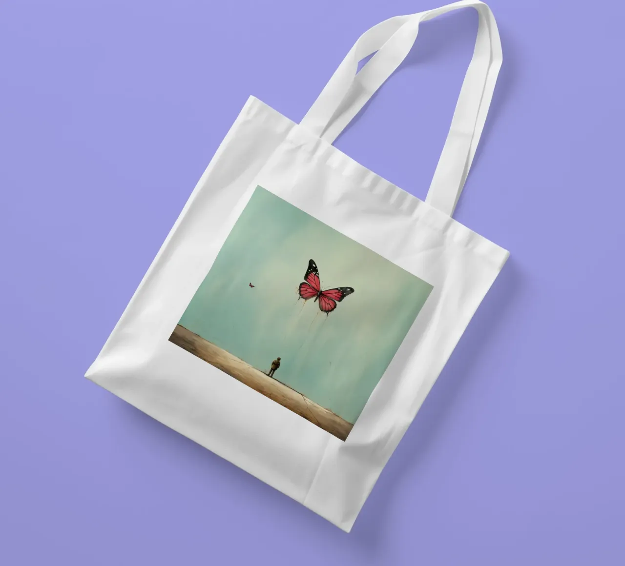 Minimal Butterfly 2 tote bag by Minimal Animal Art