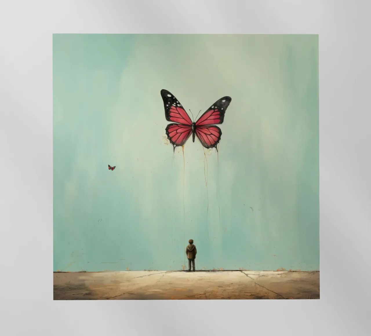 Farfalla minimale 2 pellicola backlit da Minimal Animal Art