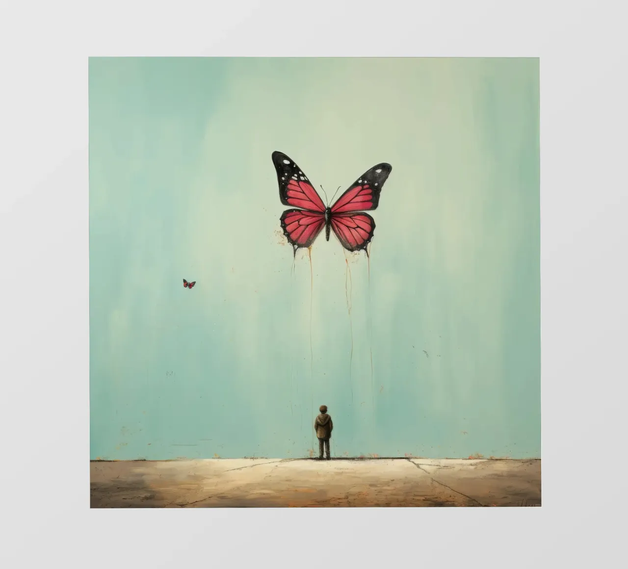 Farfalla minimale 2 pellicola backlit da Minimal Animal Art