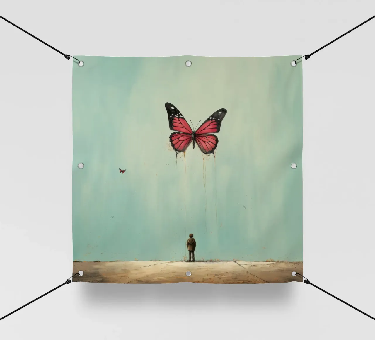 Farfalla minimale 2 telo in pvc da Minimal Animal Art