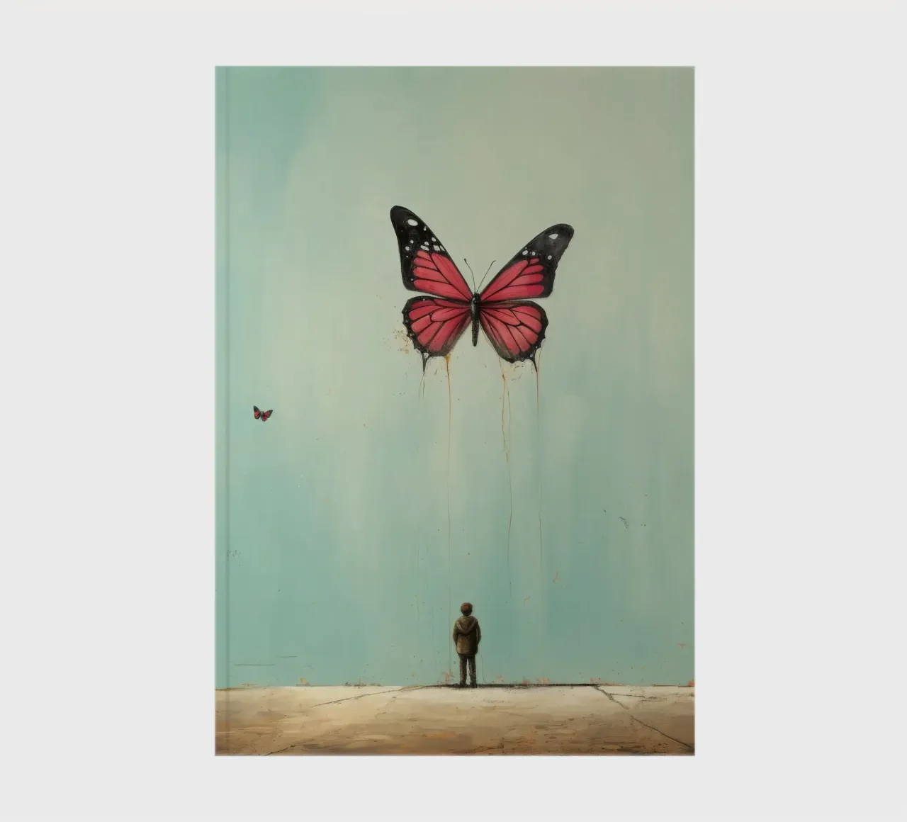 Minimal Butterfly 2 notebook by Minimal Animal Art