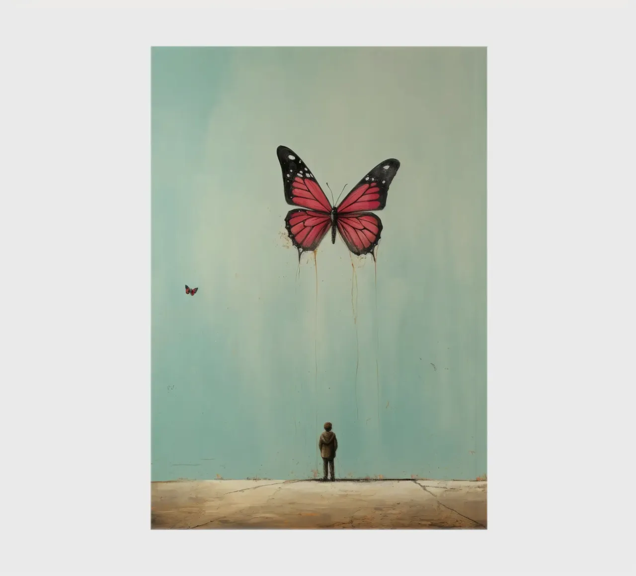 Minimal Butterfly 2 notebook by Minimal Animal Art