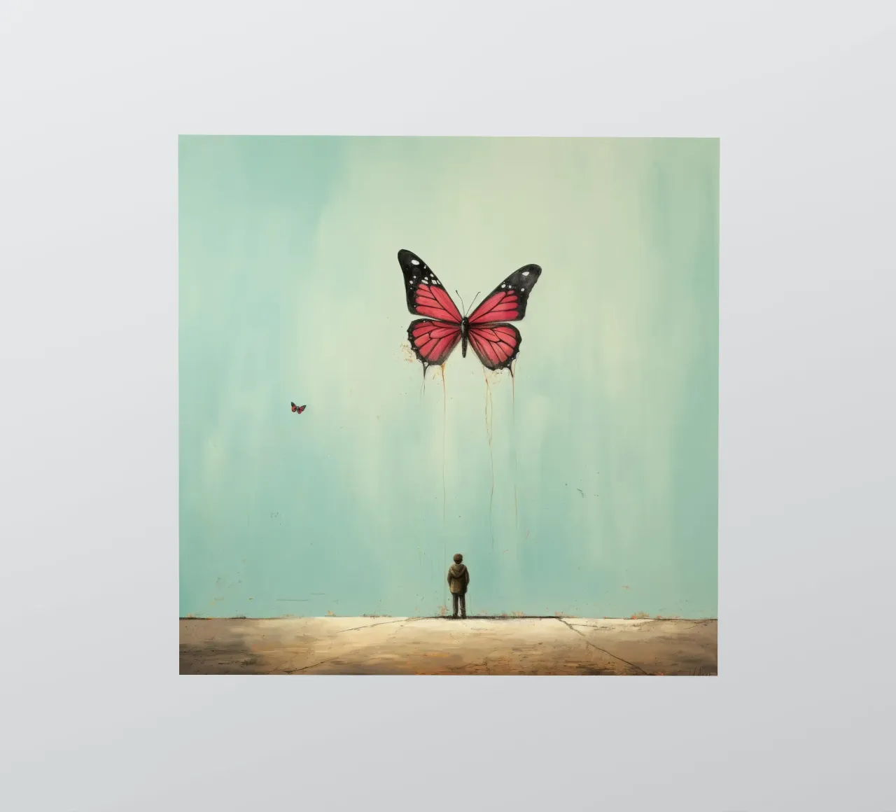 Minimal Butterfly 2 sticker by Minimal Animal Art