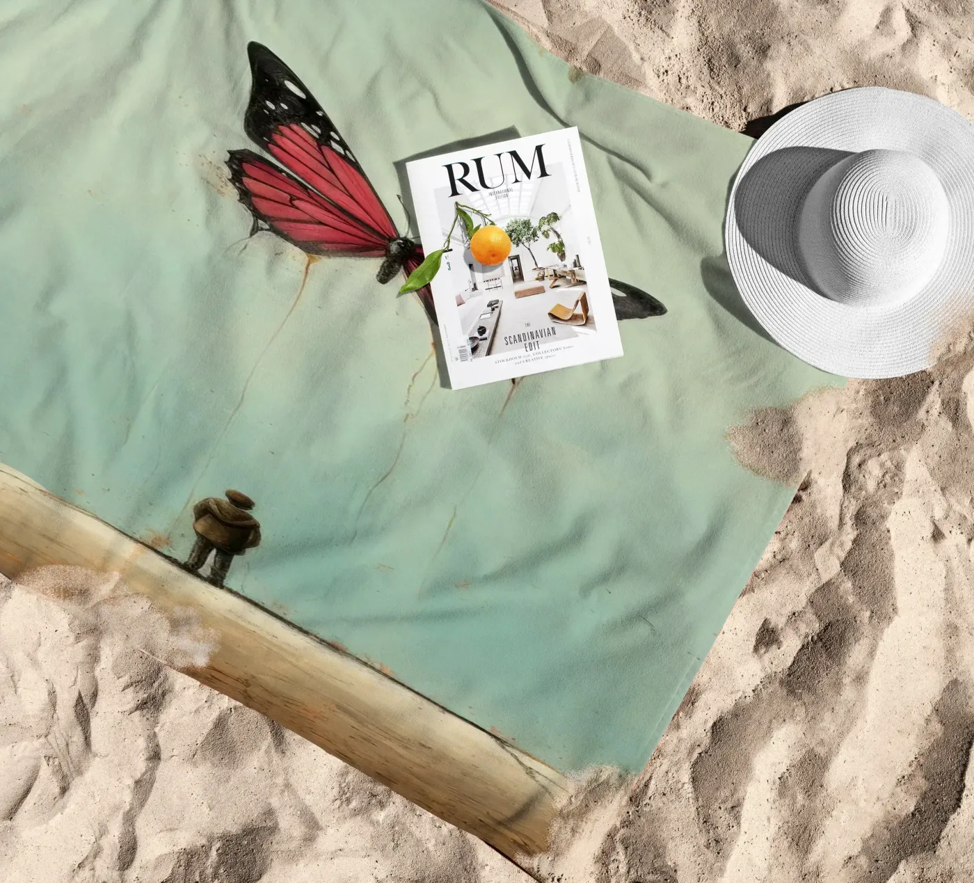 Minimal Butterfly telo mare da Minimal Animal Art