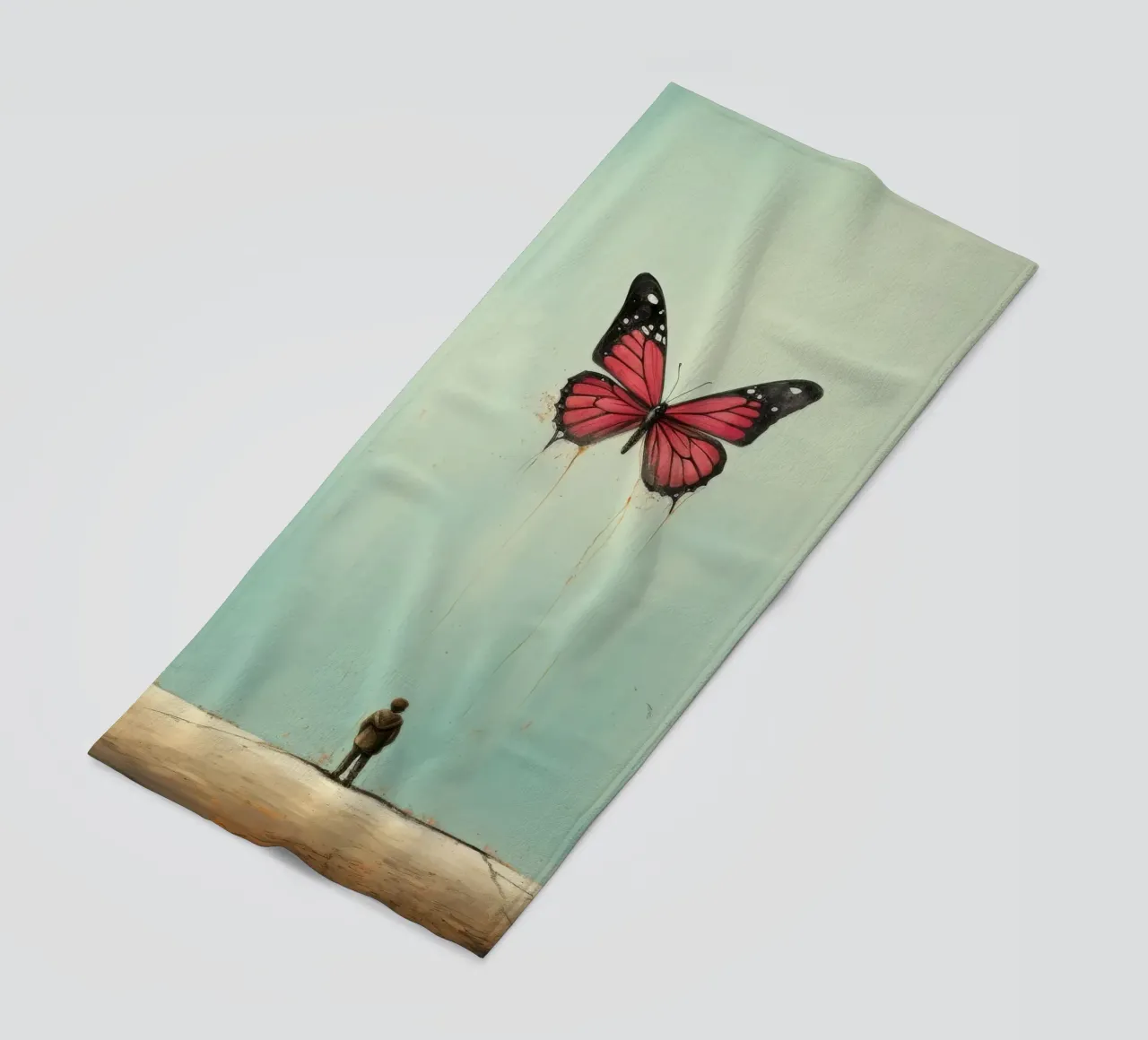 Farfalla minimale telo mare da Minimal Animal Art