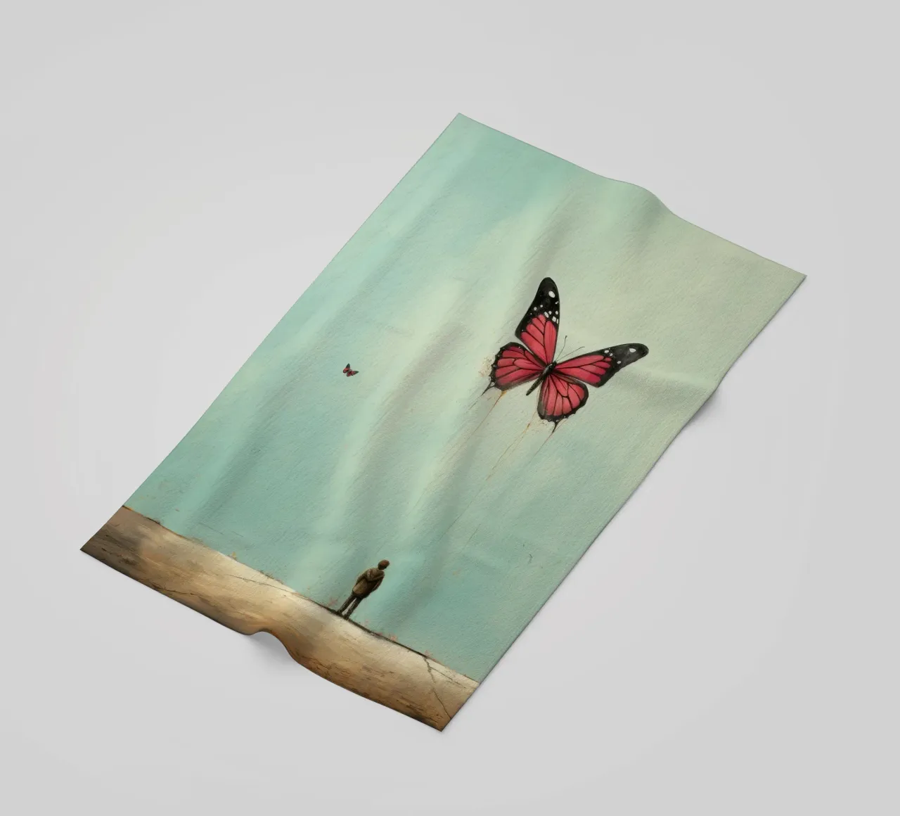 Farfalla minimale telo mare da Minimal Animal Art