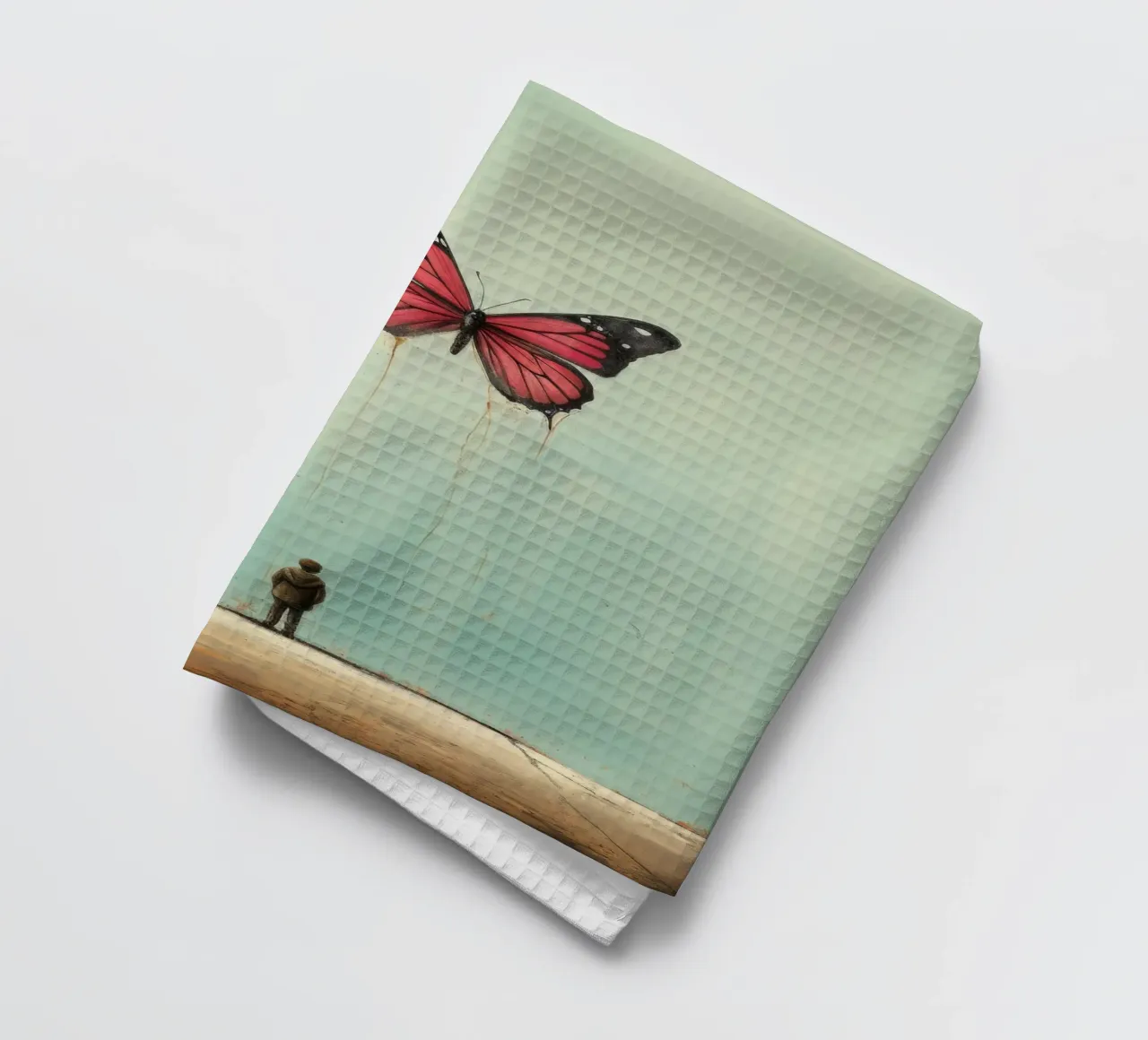 Farfalla minimale 2 canovaccio da cucina da Minimal Animal Art