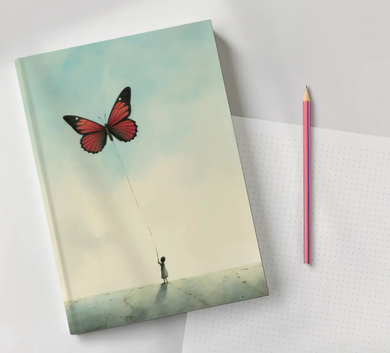Minimal Butterfly 3 notebook by Minimal Animal Art