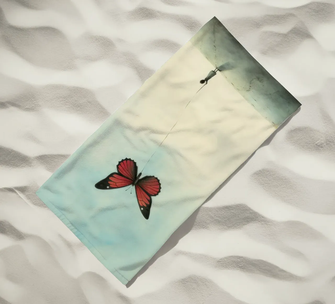 Farfalla minimale telo mare da Minimal Animal Art