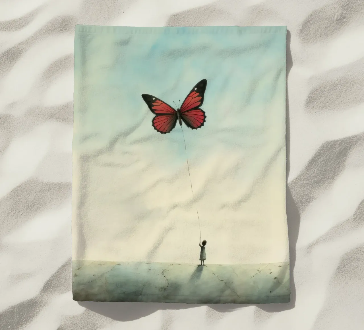 Farfalla minimale telo mare da Minimal Animal Art