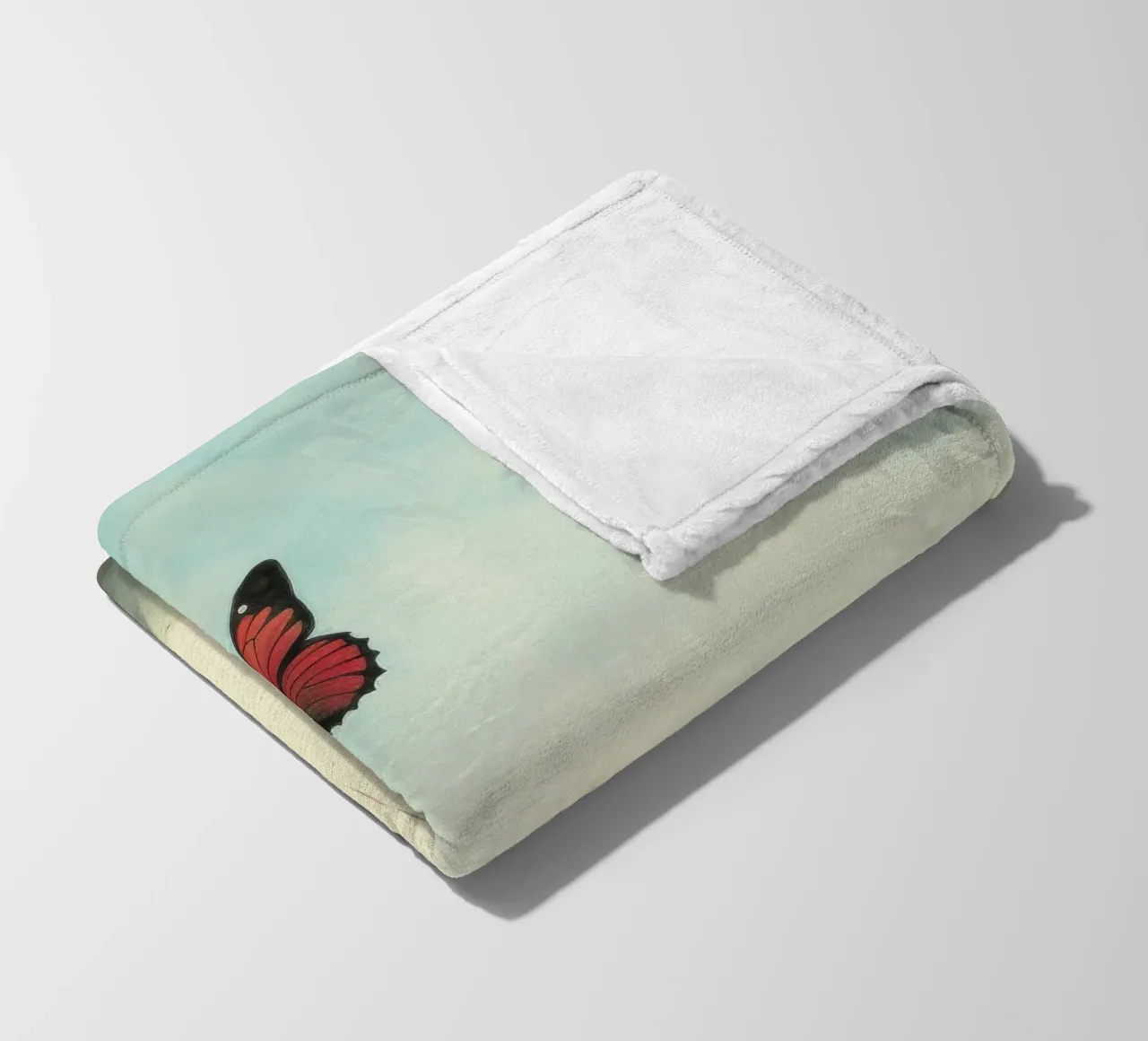 Minimal Butterfly 3 fleece blanket by Minimal Animal Art