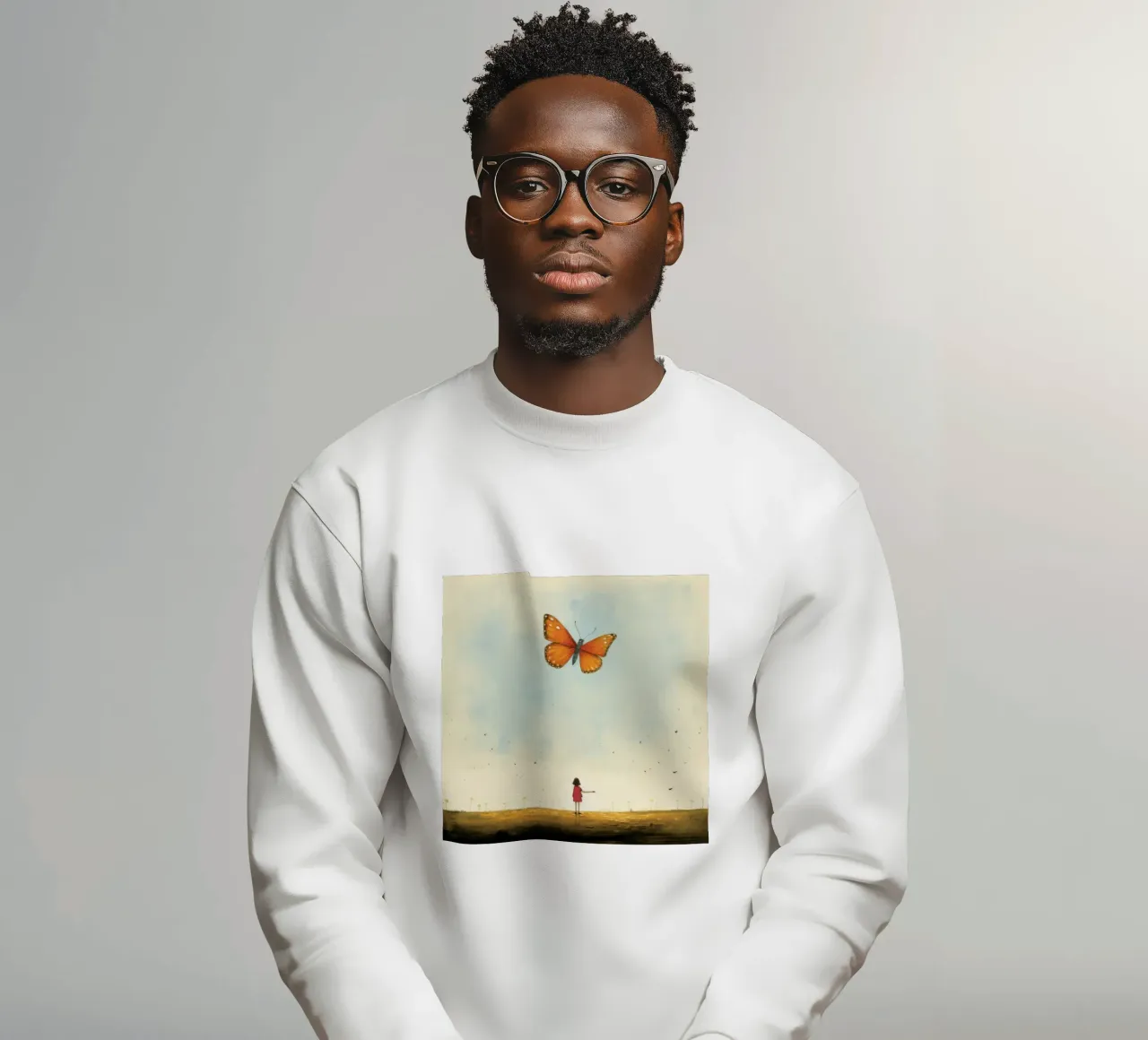 Farfalla minimale 4 felpa da Minimal Animal Art