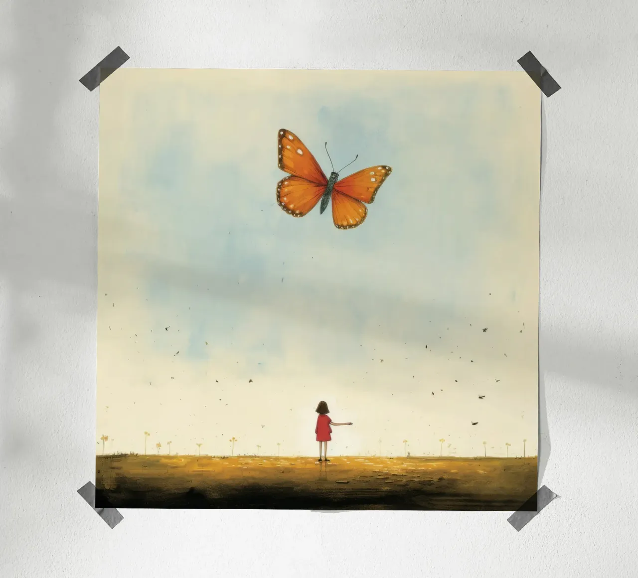 Farfalla minimale 4 poster da Minimal Animal Art