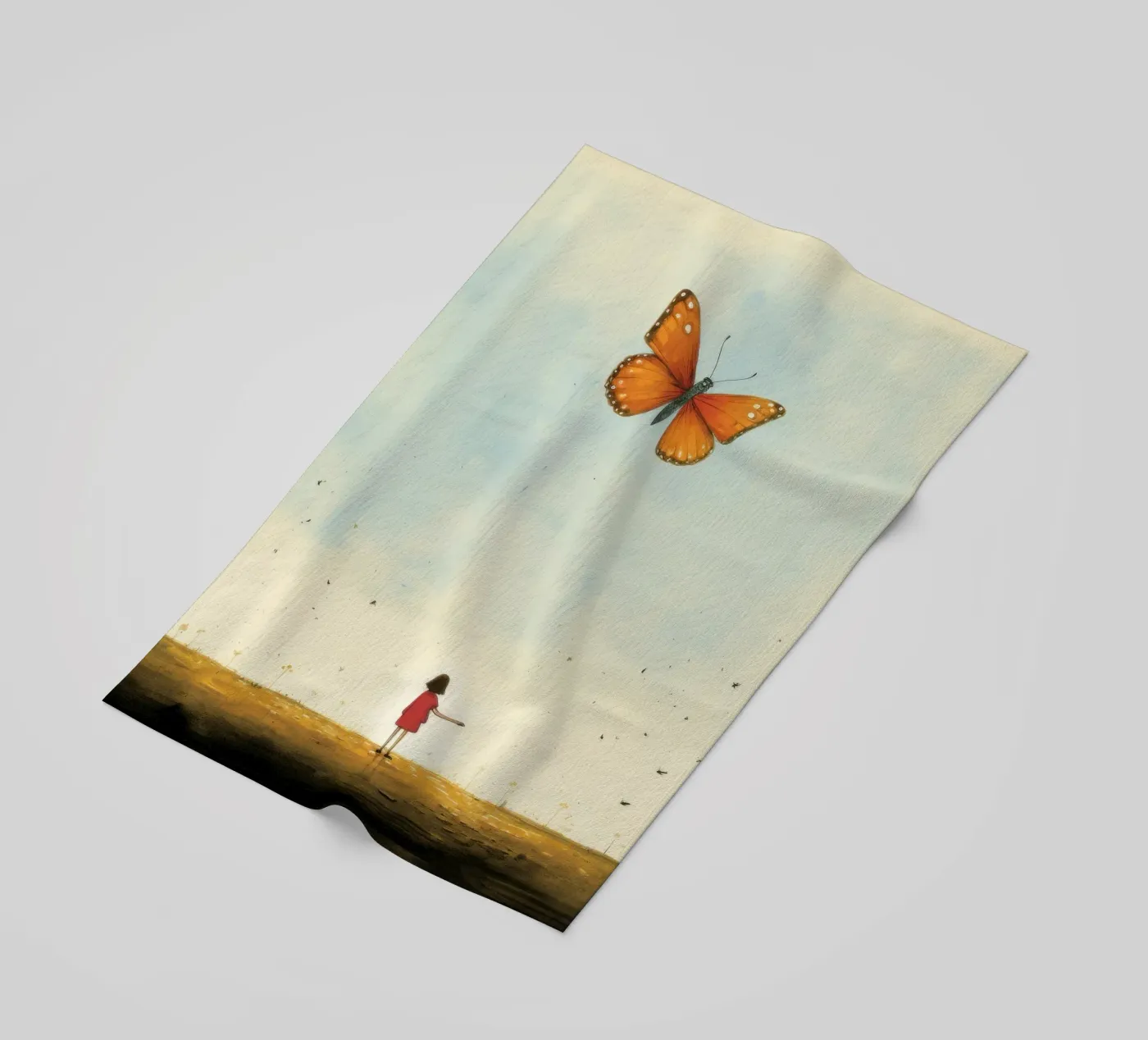 Farfalla minimale telo mare da Minimal Animal Art