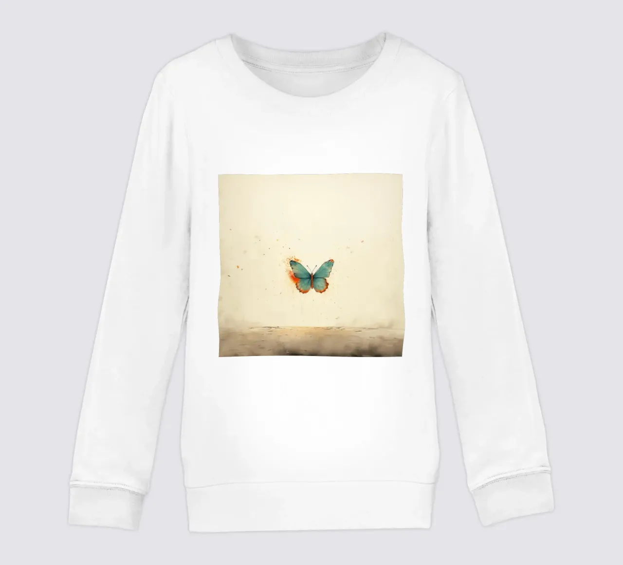 Minimal Schmetterling 1 Kinder Sweatshirt von Minimal Animal Art