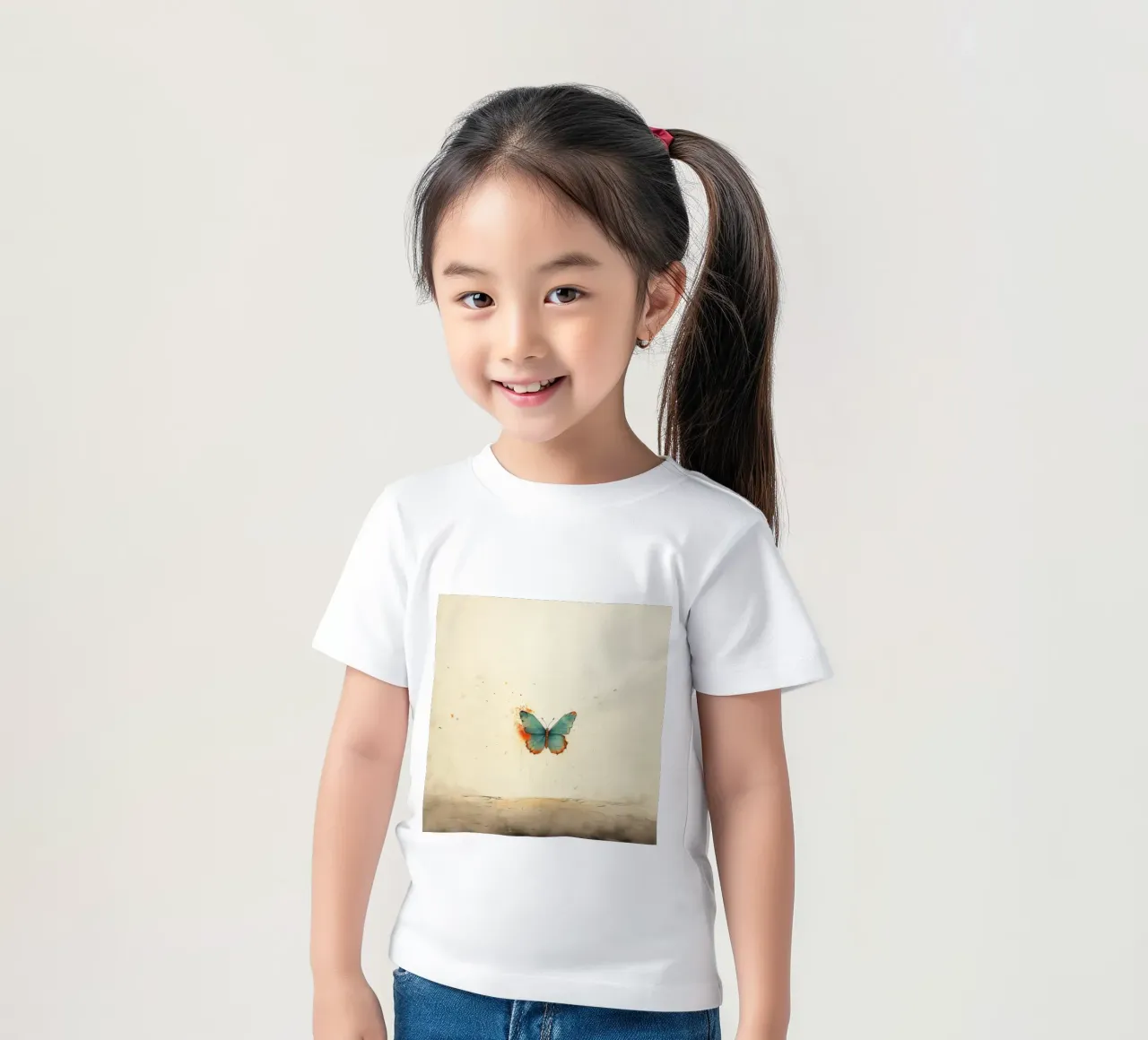 Minimal Schmetterling 1 Kinder T-Shirt von Minimal Animal Art