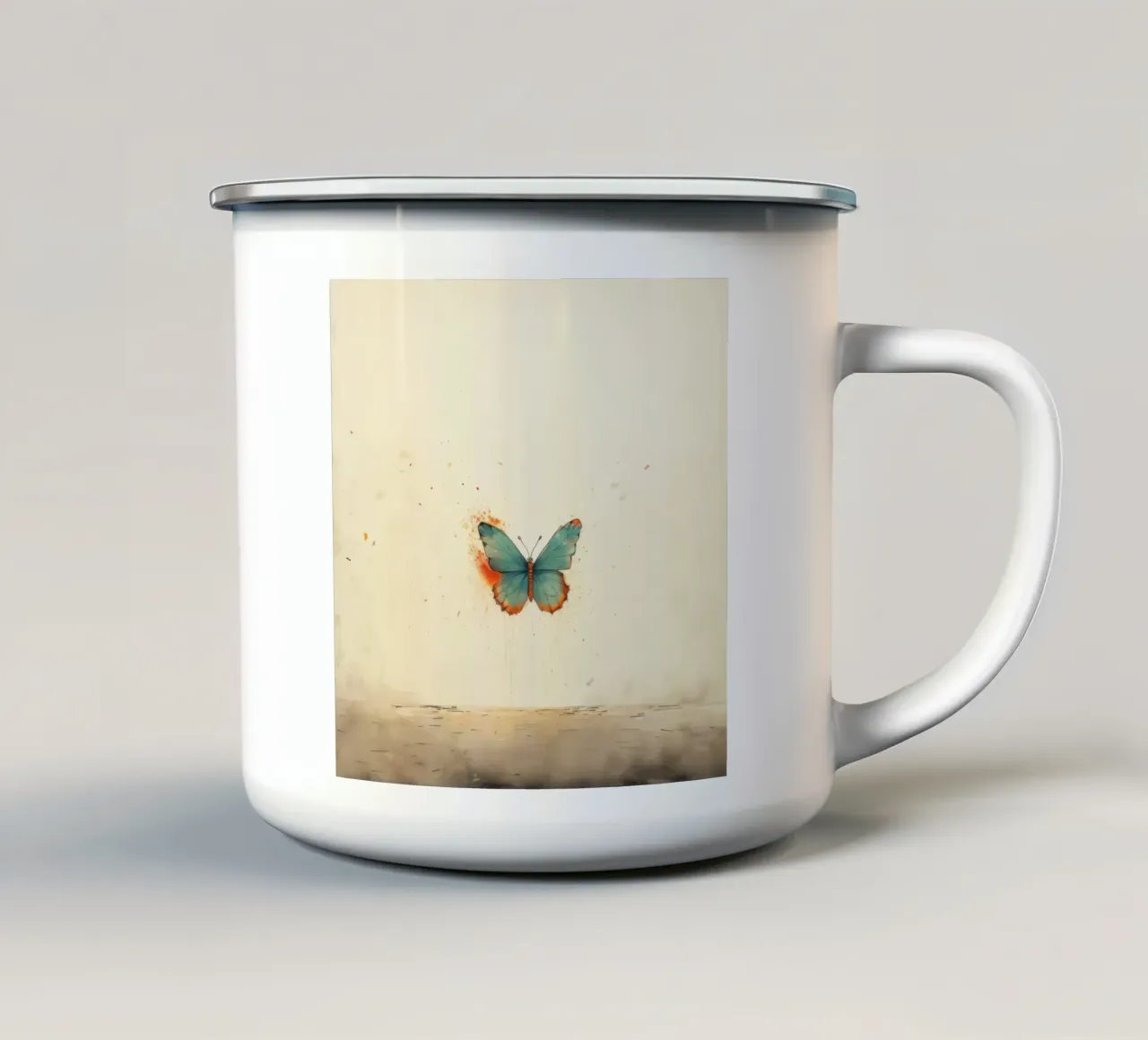 Farfalla minima 1 tazza in smalto da Minimal Animal Art