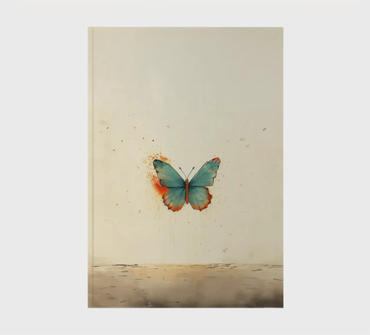 Minimal Butterfly 1 notebook by Minimal Animal Art