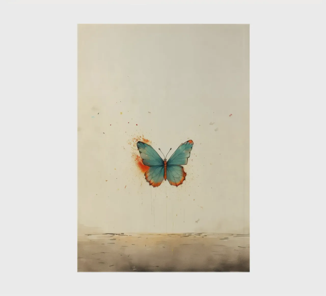 Minimal Butterfly 1 notebook by Minimal Animal Art