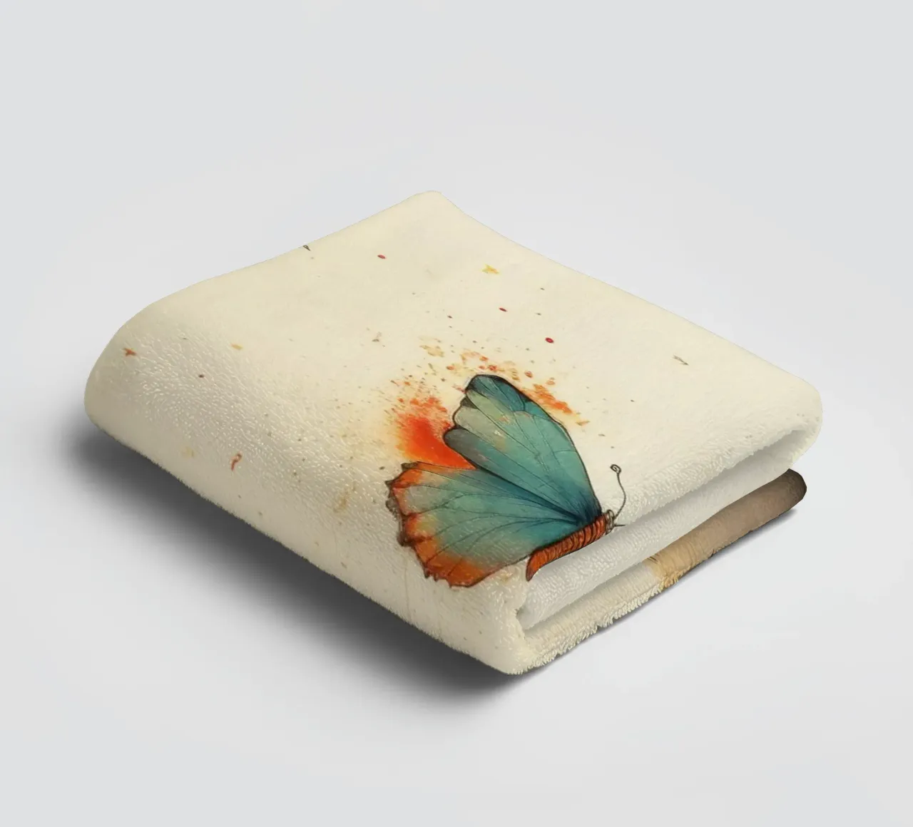Minimal Butterfly 1 towel by Minimal Animal Art