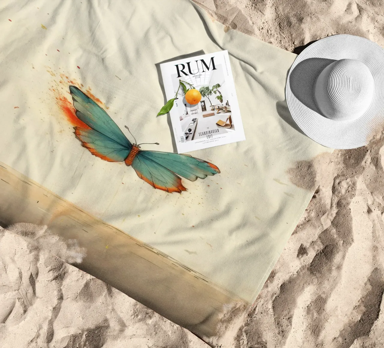 Farfalla minima 1 telo mare da Minimal Animal Art