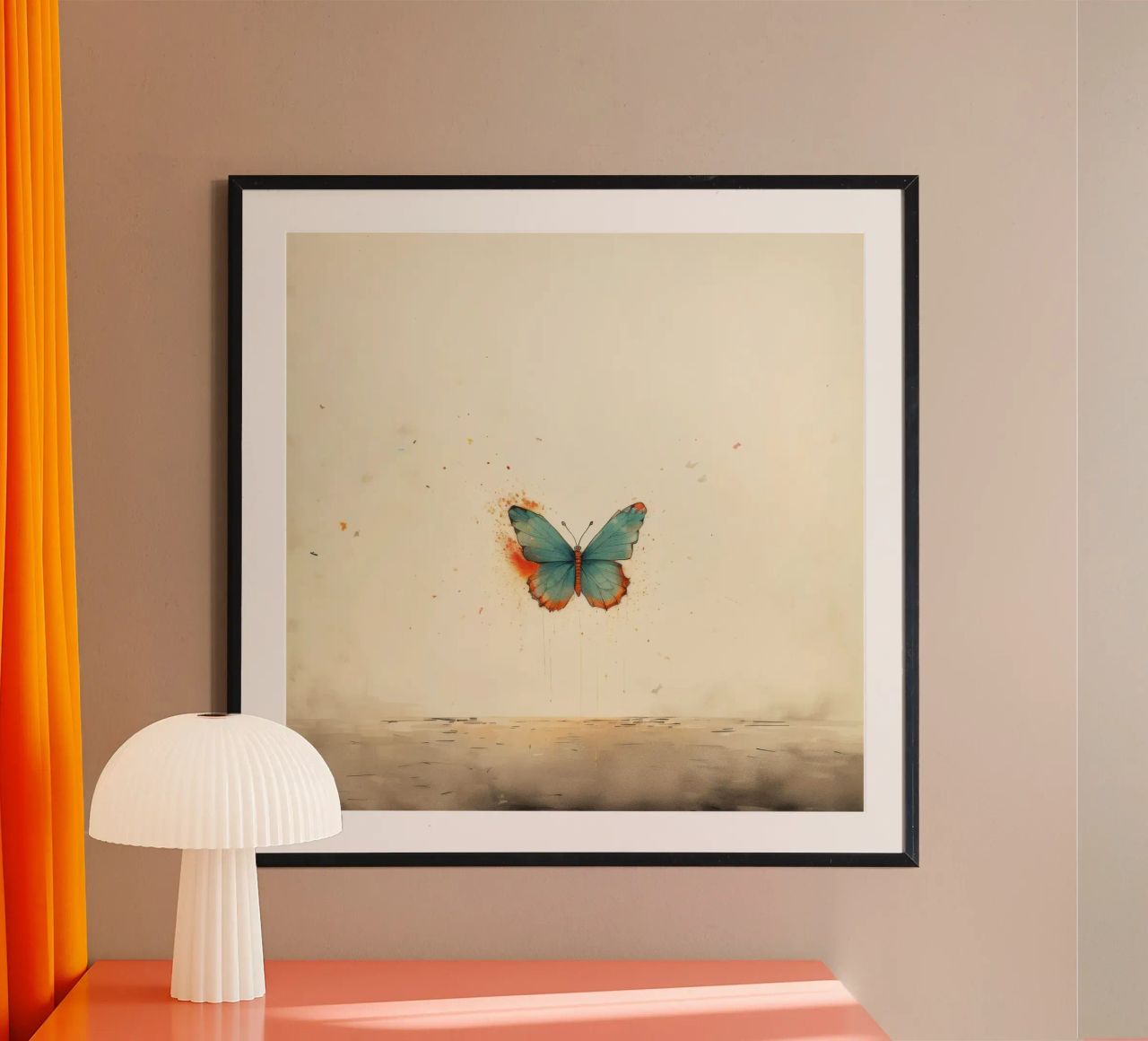 Minimal Schmetterling 1 Poster von Minimal Animal Art